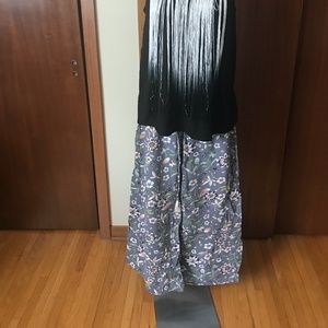 flowered lightweight wide legged pants